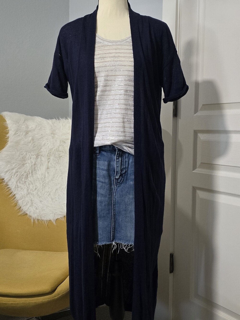 GAP duster short sleeved cardigan, XS
